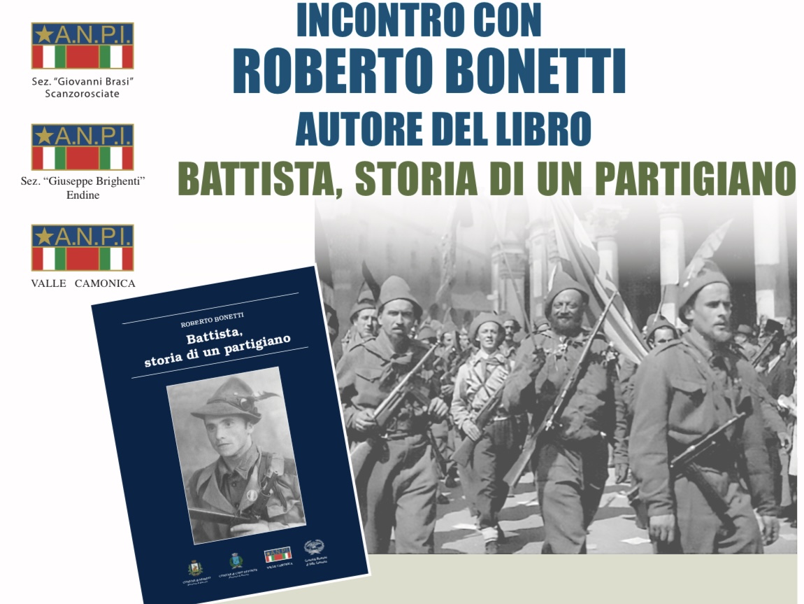 Martedì 23 aprile presentazione del libro 'Battista, storia di un partigiano'
